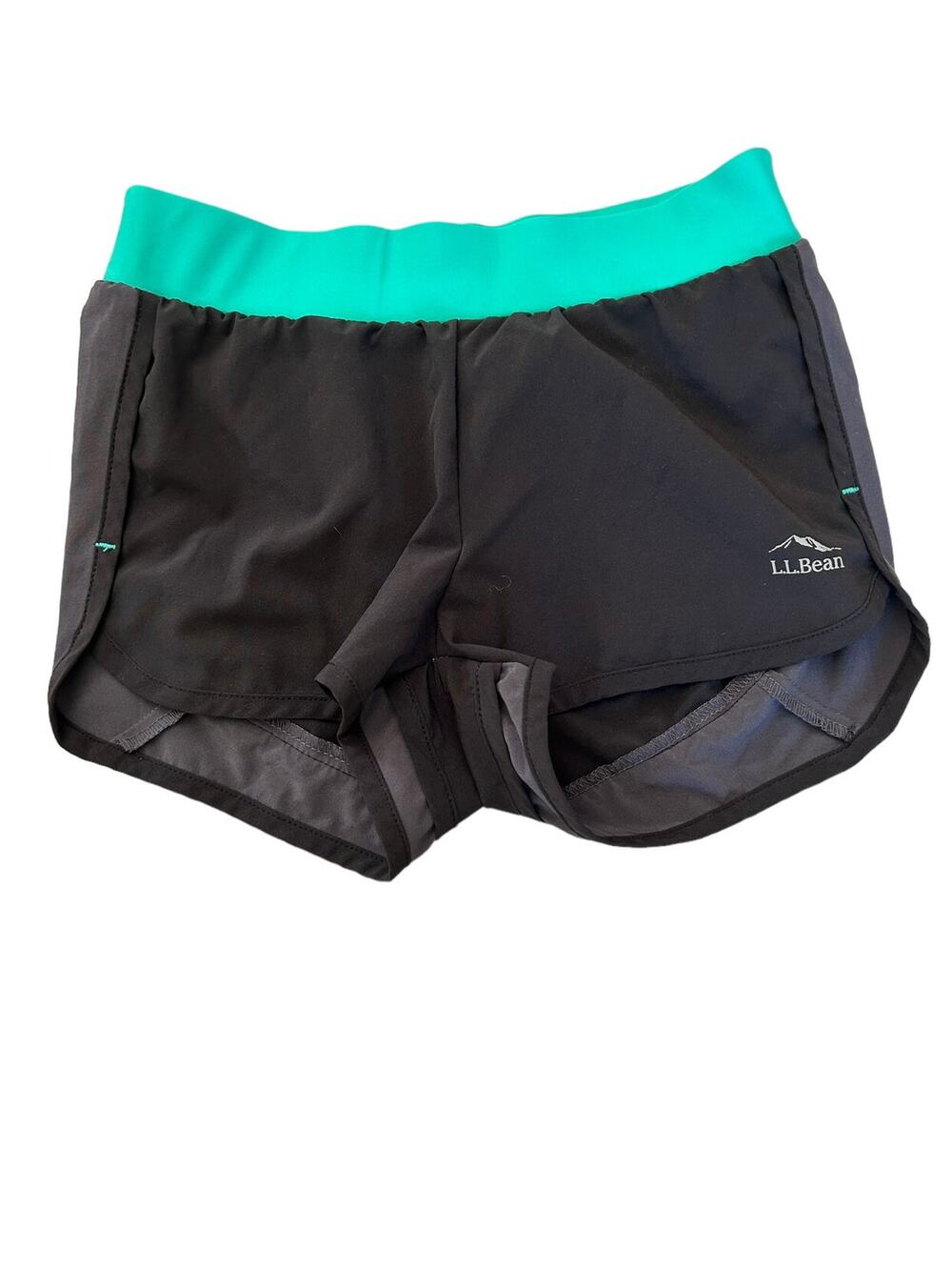 LLBEAN Black And Teal Shorts
